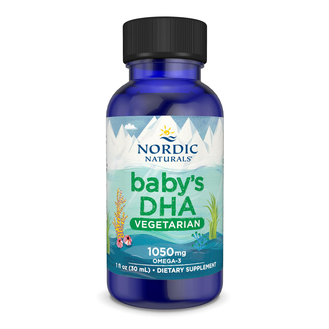 Nordic Naturals Baby’s DHA Vegetarian, Unflavored - 1050 mg Plant-Based Omega-3-1 oz - Supports Brain & Vision Development in Babies - Non-GMO, Vegan - 15 Servings