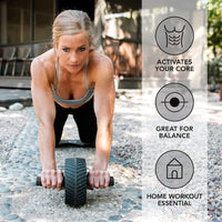 Thumbnail for Sports Research Ab Wheel Roller with Knee Pad | Sturdy 3