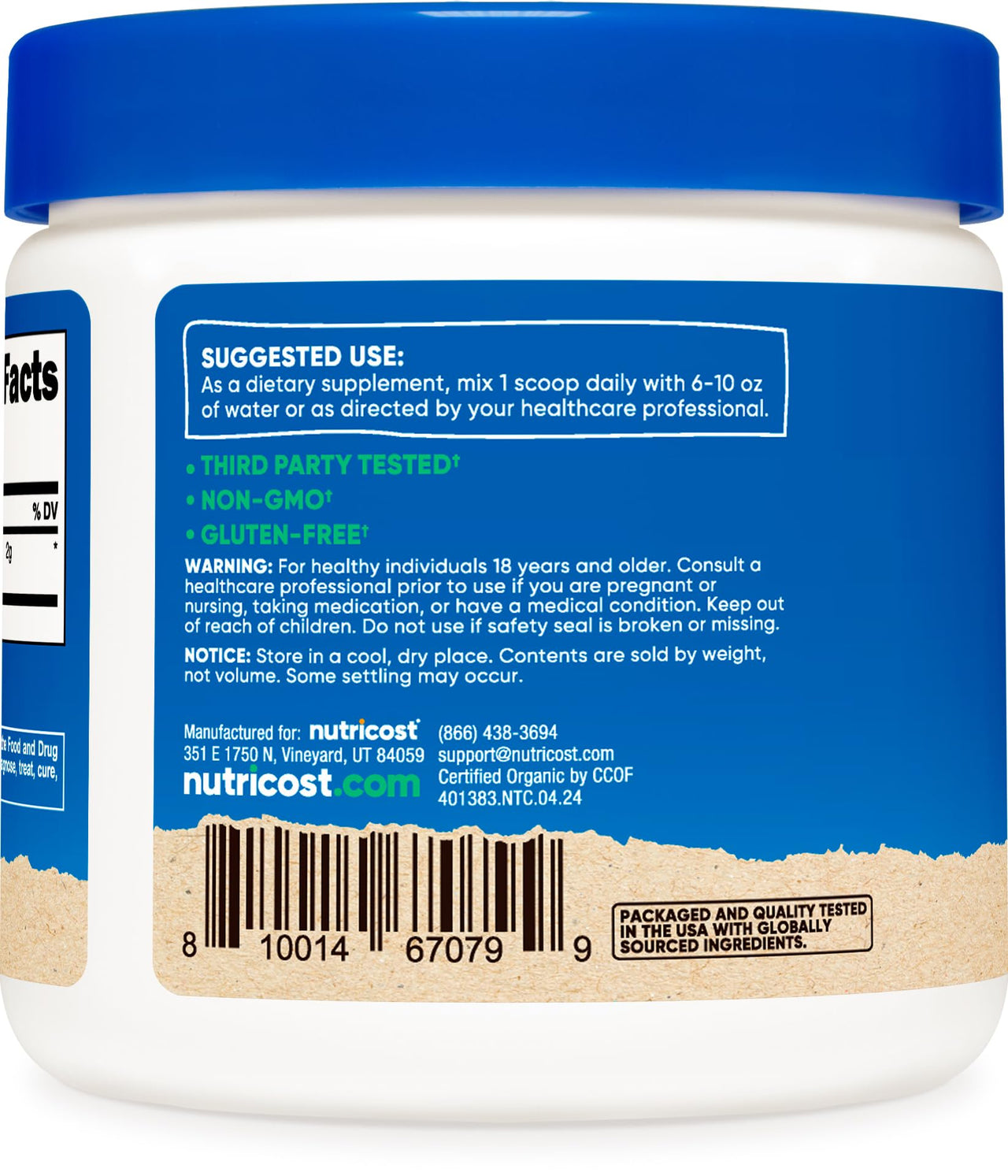 Nutricost Organic Cordyceps Powder 100 Grams - USDA Certified Organic, Non-GMO, Gluten Free