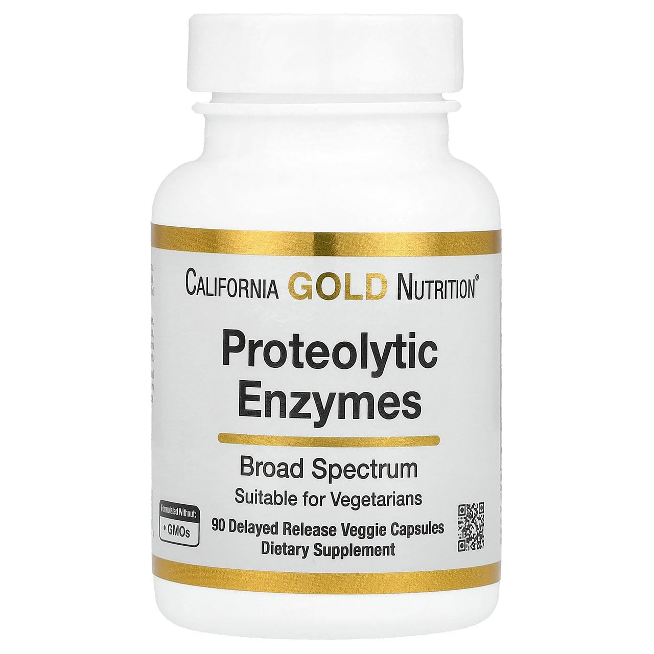 California Gold Nutrition Proteolytic Enzymes, 90 Delayed Release Veggie Capsules