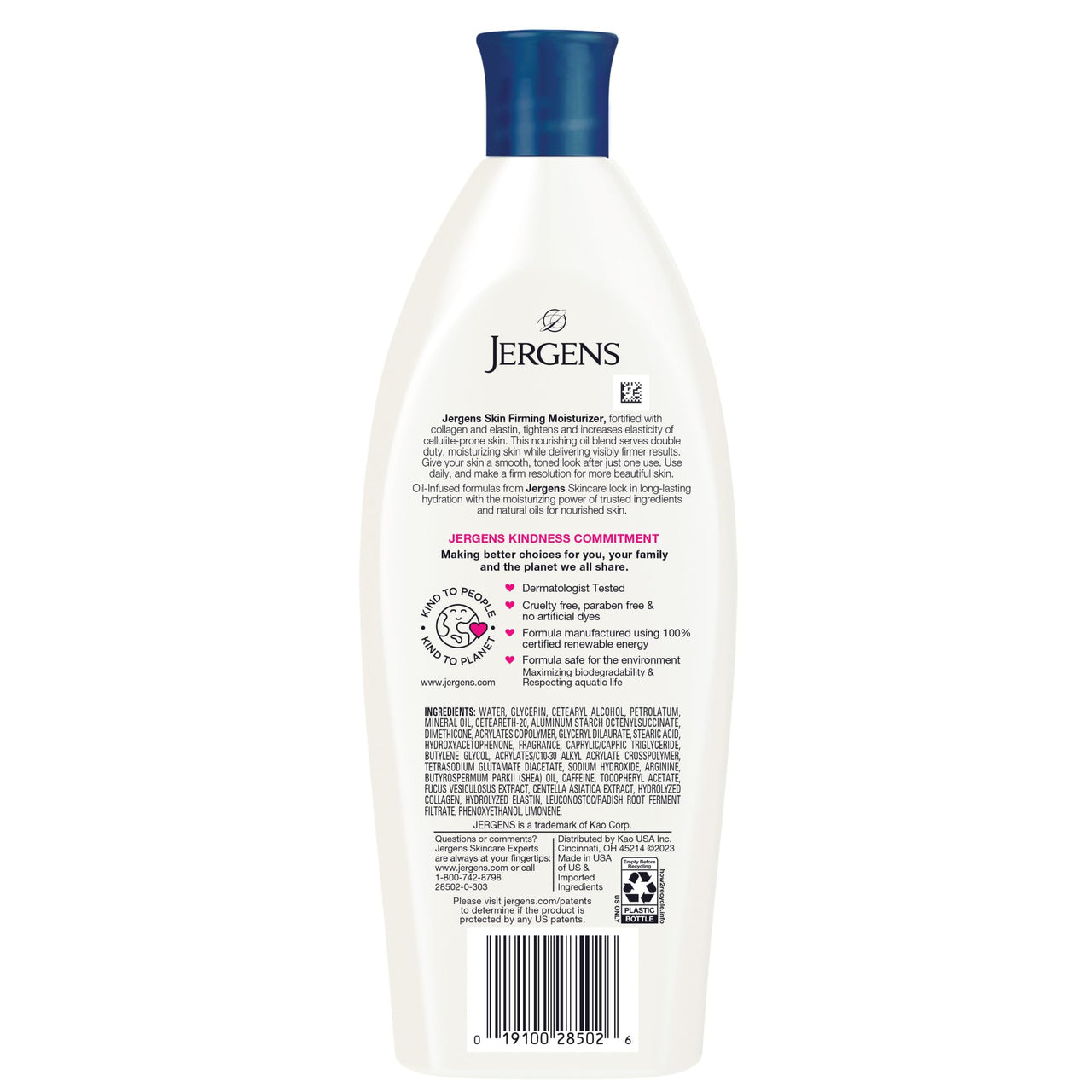 Jergens Skin Firming Body Lotion for Dry to Extra Dry Skin, Skin Tightening Cream with Collagen and Elastin, Dermatologist Tested, Hydralucence Blend Formula, 16.8 Oz