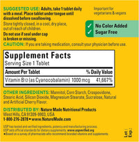 Thumbnail for Nature Made B-12 1000 mcg Micro-Lozenges Cherry Flavor 50 ea (Pack of 2)