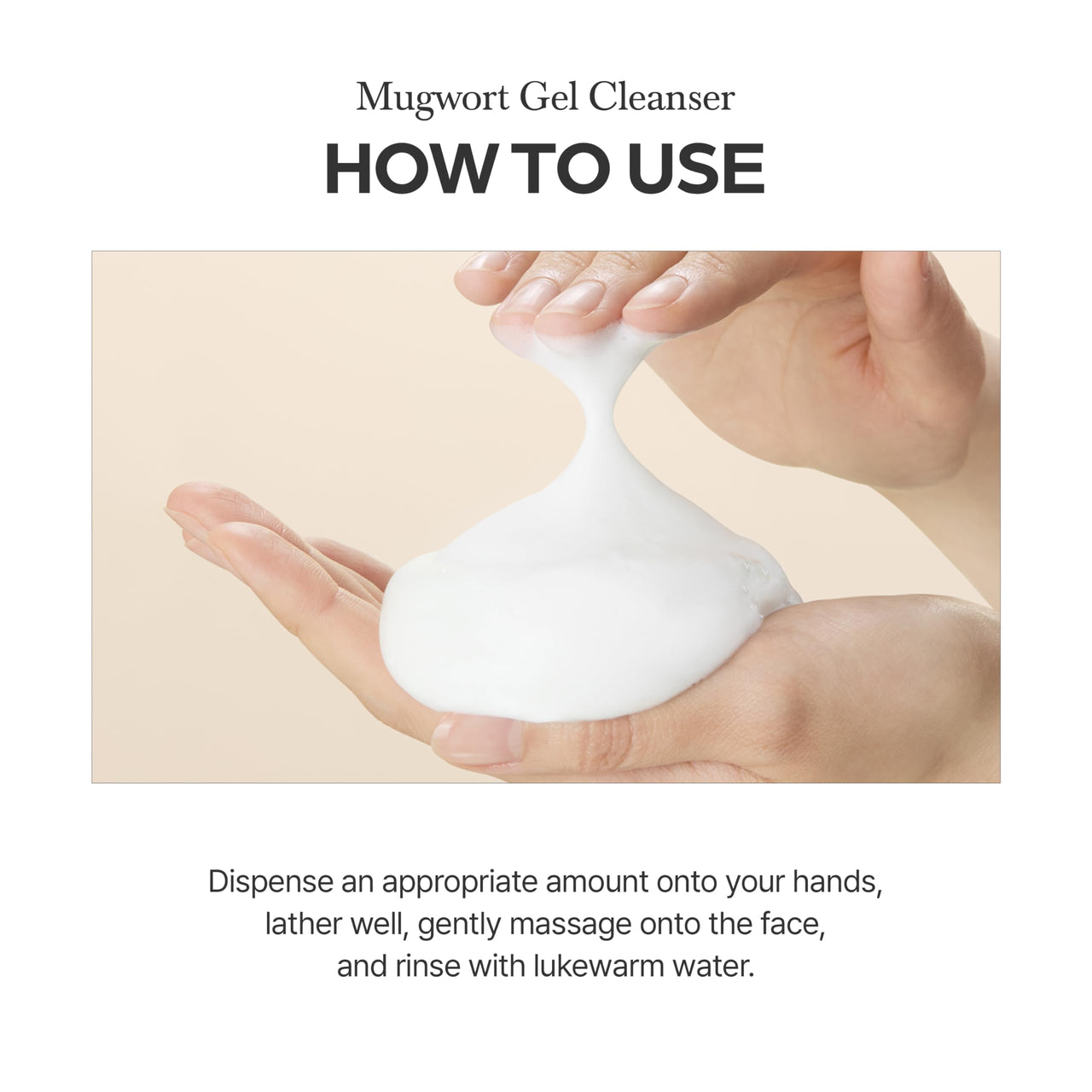 I'm from Mugwort Gel Cleanser 150ml, Mugwort 60%, Calming, Soothing, Mild low pH Korean Face Wash for Sensitive Skin, Irritated Skin, Herbal, Hypoallergenic, Vegan