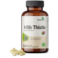 Thumbnail for Futurebiotics Milk Thistle Silymarin Marianum & Dandelion Extract Liver Health Support, Antioxidant Support, Detox, 360 Capsules