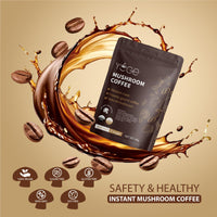 Thumbnail for Mushroom Coffee, Instant Mushroom Coffee with Cordyceps, Reishi, King Trumpet, Shitake, Turkey Tail, Lions Mane for Energy, Focus, Positive Mood & Immune Support (30 Servings)
