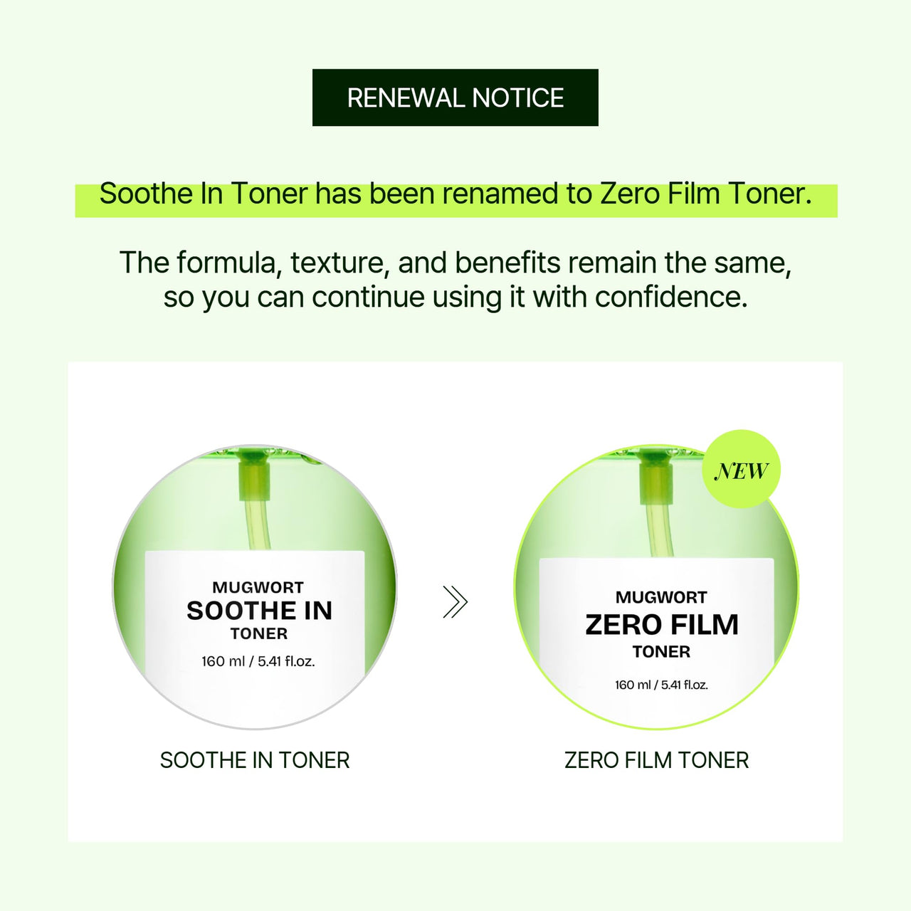 Orien Mugwort Zero Film Toner 5.41 fl.oz. 160ml ㅣpH5.5 Calming, Soothing, Hydrating Spray Toner