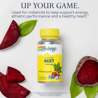 Thumbnail for SOLARAY Fermented Beet Root Extract from Organic Beets - Beet Root Capsules Traditionally Used for Energy, Endurance, Blood Flow, Heart Health Support - Vegan, Non-GMO, 60-Day Guarantee, 100 VegCaps