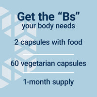 Thumbnail for Life Extension BioActive Complete B-Complex, Heart, Brain and Nerve Support, Healthy Energy, Metabolism, Complete B Complex, 60 Vegetarian Capsules