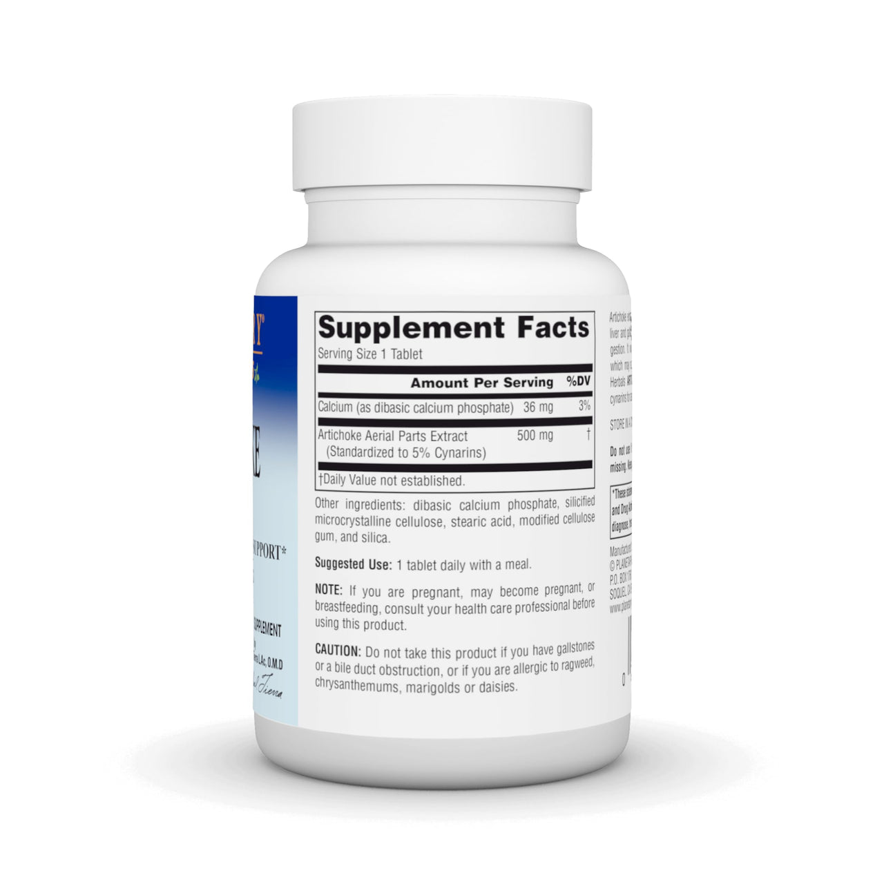 Planetary Herbals Artichoke Extract Tablets, 500 mg, 60 Count