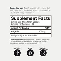 Thumbnail for Toniiq Ultra High Strength Apigenin - 100mg Concentrated Formula - 98%+ Highly Purified - 180 Vegetarian Capsules