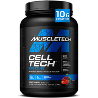 Thumbnail for Creatine Monohydrate Powder MuscleTech Cell-Tech Creatine Post Workout Recovery Drink Muscle Builder For Men & Women Muscle Building Supplements Fruit Punch, 3 lbs (27 Serv)