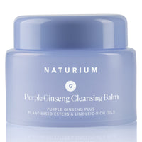 Thumbnail for Naturium Purple Ginseng Cleansing Balm Plus Plant-Based Esters & Linoleic-Rich Oils, Smoothing Face Wash, 3.0 oz