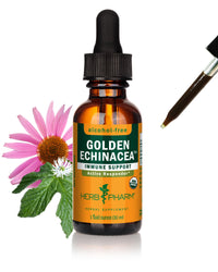 Thumbnail for Herb Pharm Alcohol-Free Golden Echinacea Liquid Glycerite with Goldenseal for Immune System Support - 1 Ounce