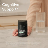 Thumbnail for Sports Research® Vegan DHA 700mg - Cognitive Support, Brain Support, Supplement with Omega-3 DHA from Algae Oil - Vegan Certified · Non-GMO · Gluten Free - 90 Count Softgels
