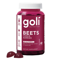 Thumbnail for Goli Beets Cardio Gummies with CoQ10 and Vitamin B12 - Beetroot Extract - Cardiovascular Wellness - Vegan, Non-GMO, Gluten-Free