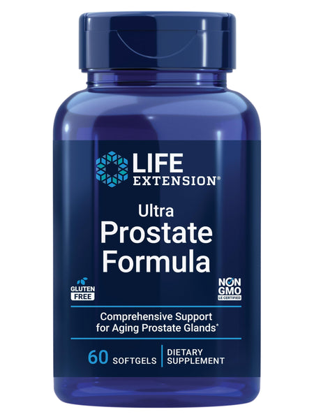 Life Extension Ultra Prostate Formula, Saw Palmetto for Men, pygeum, stinging Nettle Root, lycopene, Prostate Health, Urination Flow, PSA, Non-GMO, Gluten-Free, 60 softgels