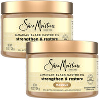 Thumbnail for Shea Moisture Hair Mask 2-Pack – Jamaican Black Castor Oil Strengthen & Restore Masque for Repairing Dry, Damaged Hair, 12 Oz Ea