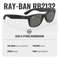Thumbnail for Ray-Ban RB2132 New Wayfarer Classic Polarized Square Shape Sunglasses for Men and Women- Timeless Classic Sun Glasses with Modern Elegance - Premium UV Protection - Designer Men's & Women's Sunglasses