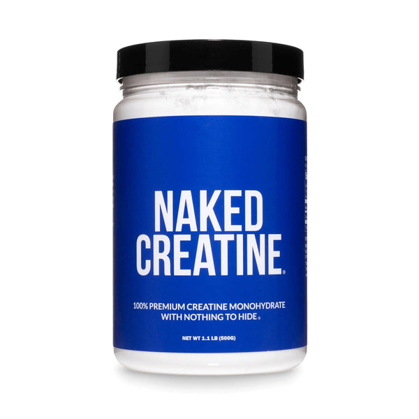 NAKED Pure Micronized Creatine Monohydrate Powder - NSF Certified, Unflavored, 500g, 1.1lb Bulk - Vegan, Non-GMO, Gluten-Free, Soy-Free, No Fillers, Supports Muscle Growth & Strength - 100 Servings