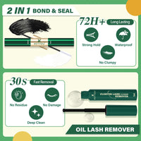 Thumbnail for KEYYOU Lash Clusters Kit 144pcs Thick Volume D Curl Lash Clusters Lash Extension Kit with Mascara Brush Bond and Seal Lash Glue Remover Lash Applicators Lash Brush for DIY Lash Extensions (Y02 Kit)