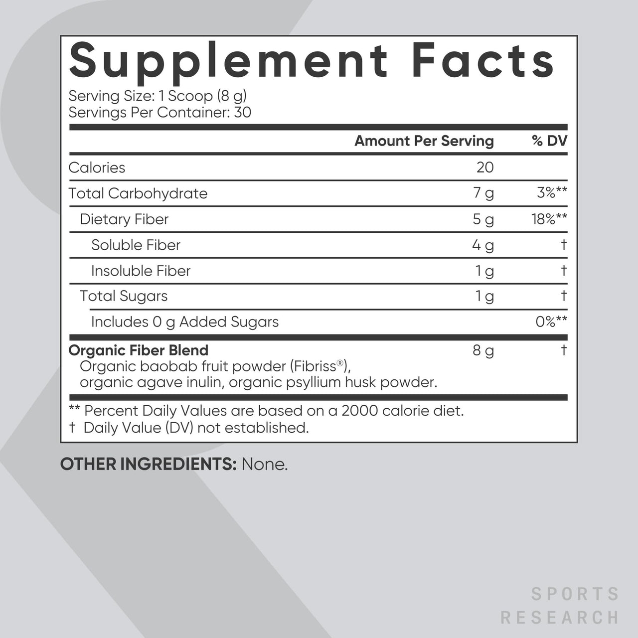 Sports Research® Regularity Pack - Organic Plant-Based Fiber Blend, Vitamin D3 5000iu + K2 100mcg, and Alaskan Omega-3 Fish Oil 1250mg
