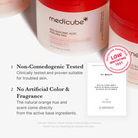 Thumbnail for medicube Toner Pads Red Succinic Acid Panthenol Facial Peeling Pad | Exfoliating Toner Pad for Breakout-Prone Skin | Niacinamide, AHA, BHA, and Soothing Panthenol - Non-Comedogenic, 70 Pads (1 Pack)