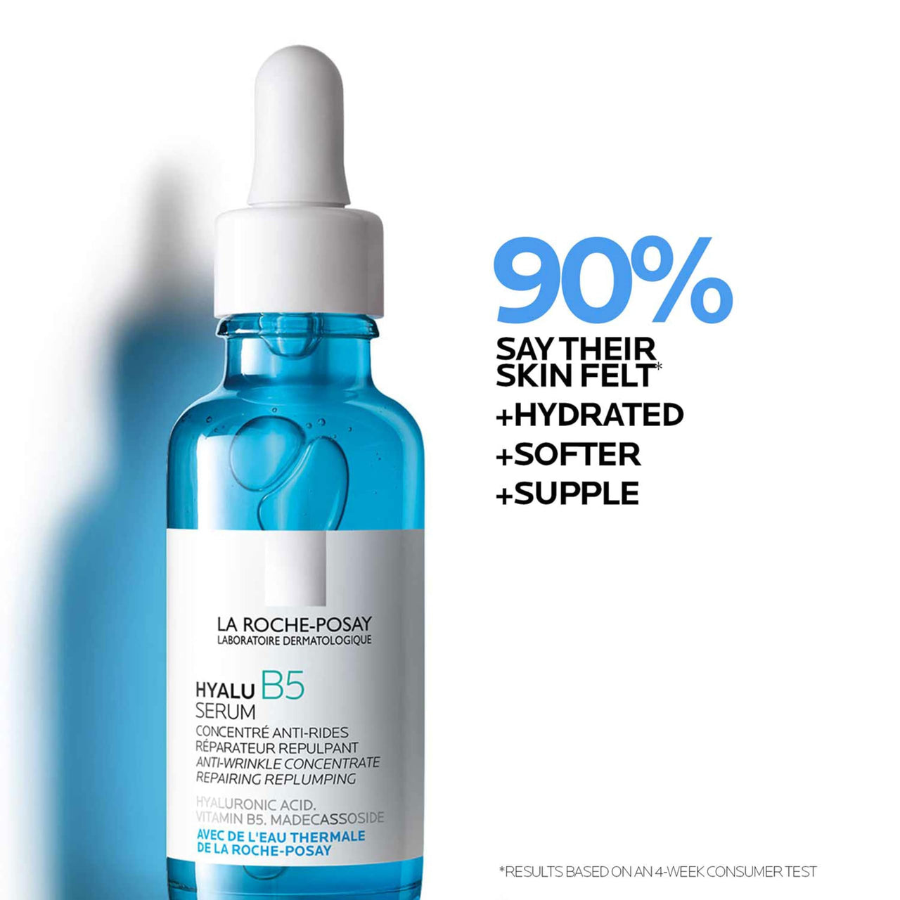 La Roche-Posay Hyalu B5 Pure Hyaluronic Acid Serum for Face, with Vitamin B5, Anti-Aging Serum for Fine Lines and Wrinkles, Plumps and Repairs Dry Skin, Safe on Sensitive Skin