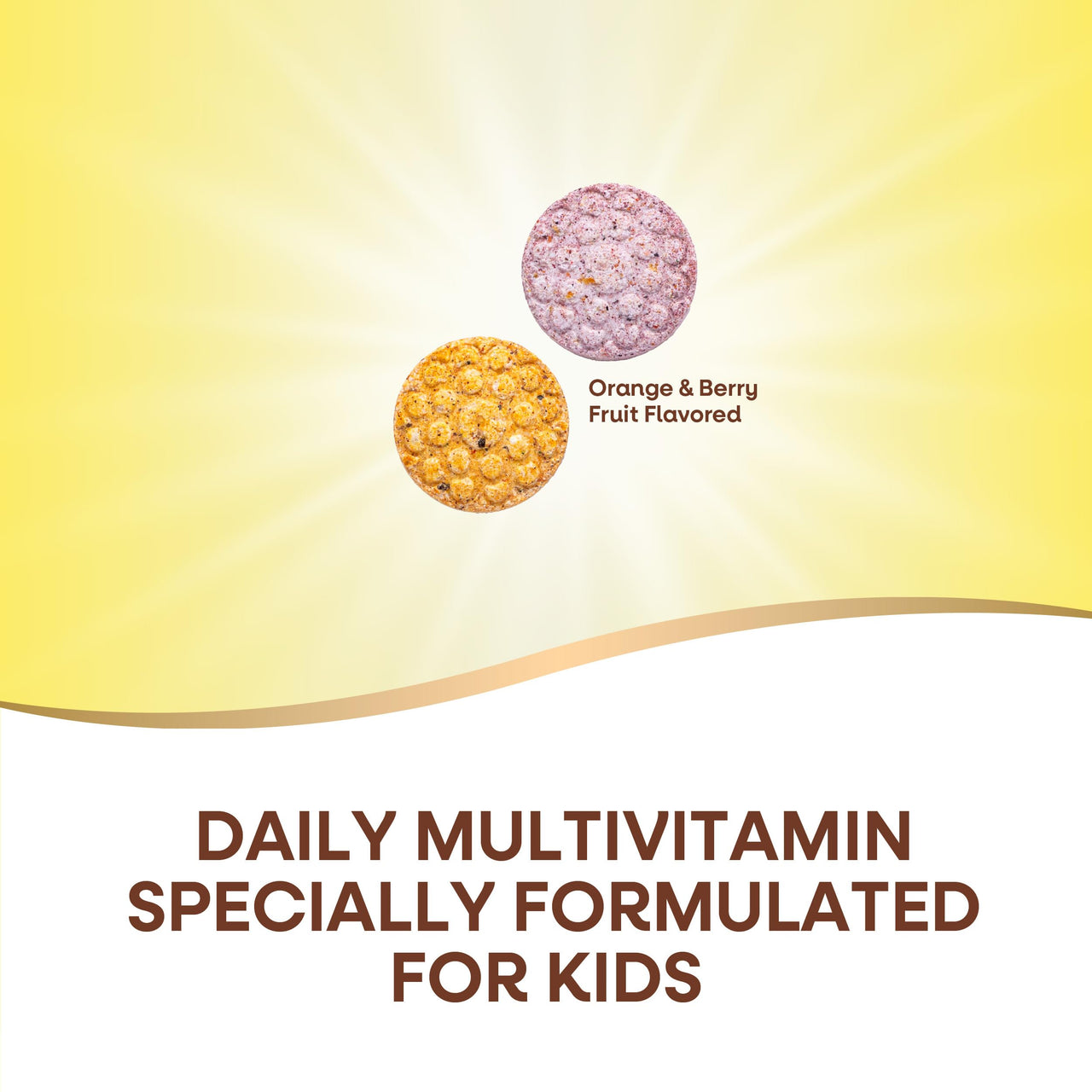 Nature's Way Alive! Children's Daily Chewable Multivitamin Supports Bone, Eye, Immune Health*, Orange and Berry Fruit Flavored, Gluten Free, 120 Tablets
