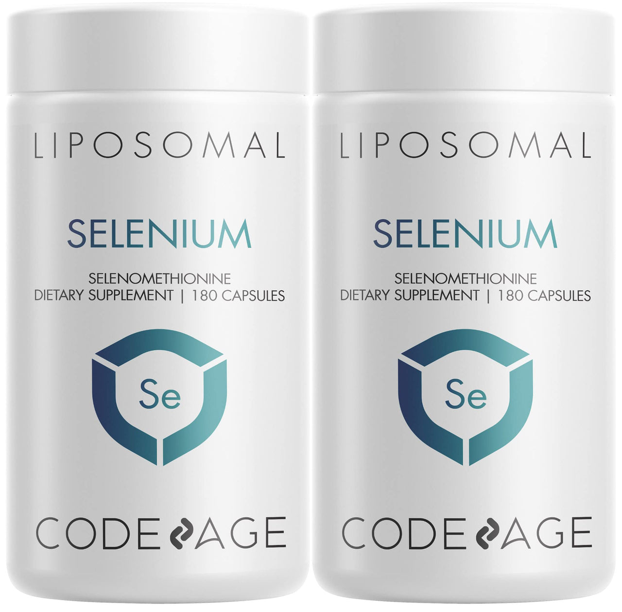 Codeage Selenium 200 mcg Supplement, 6-Month Supply, Immune Support, Mineral Cofactor Selenomethionine, Phospholipids, Vegan, Liposomal Delivery - 2 Pack