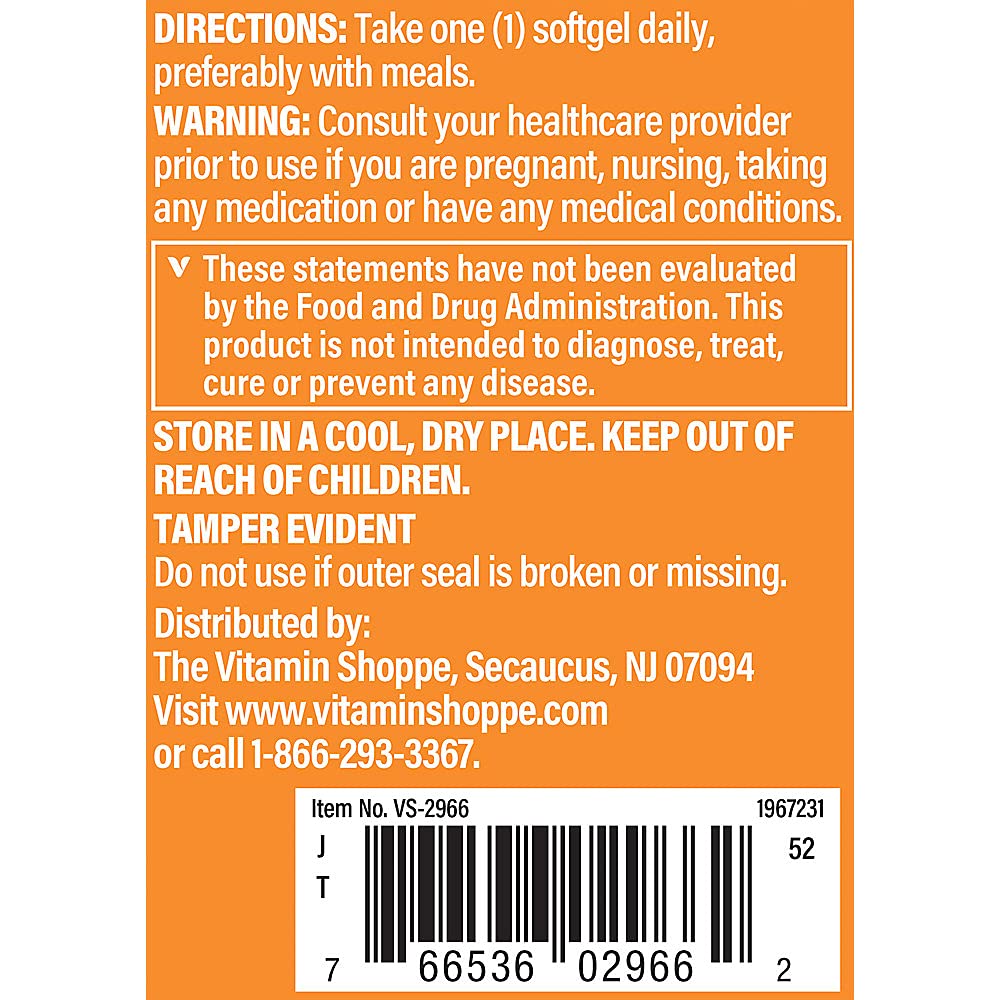The Vitamin Shoppe Lecithin 1200mg Natural Combination Essential Fatty (90 Softgels)