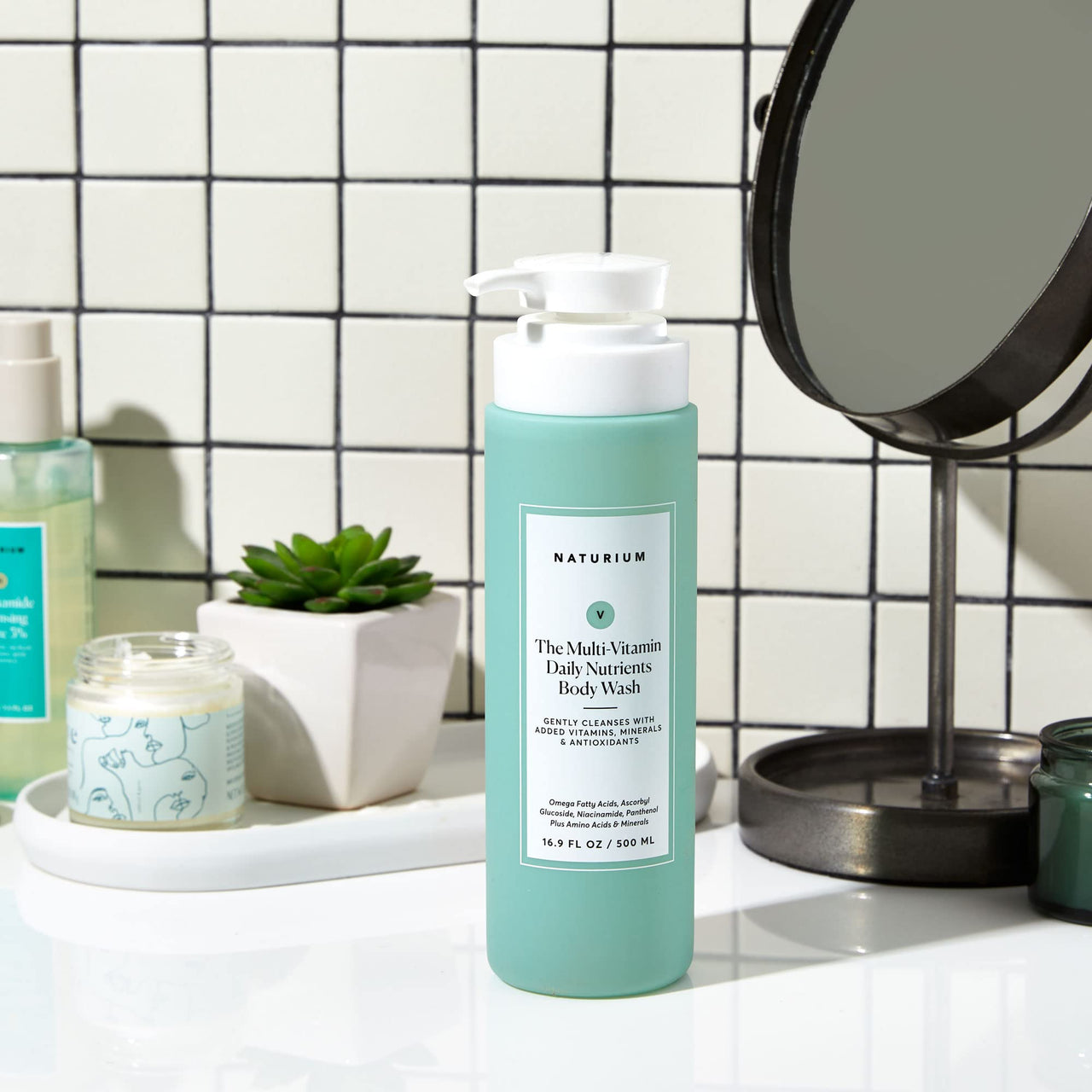 Naturium The Multi-Vitamin Daily Nutrients Body Wash, Hydrating Cleanser, 16.9 oz
