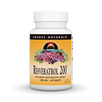 Thumbnail for Source Naturals Resveratrol, for Heart and Healthy Aging* 200 mg - 60 Tablets