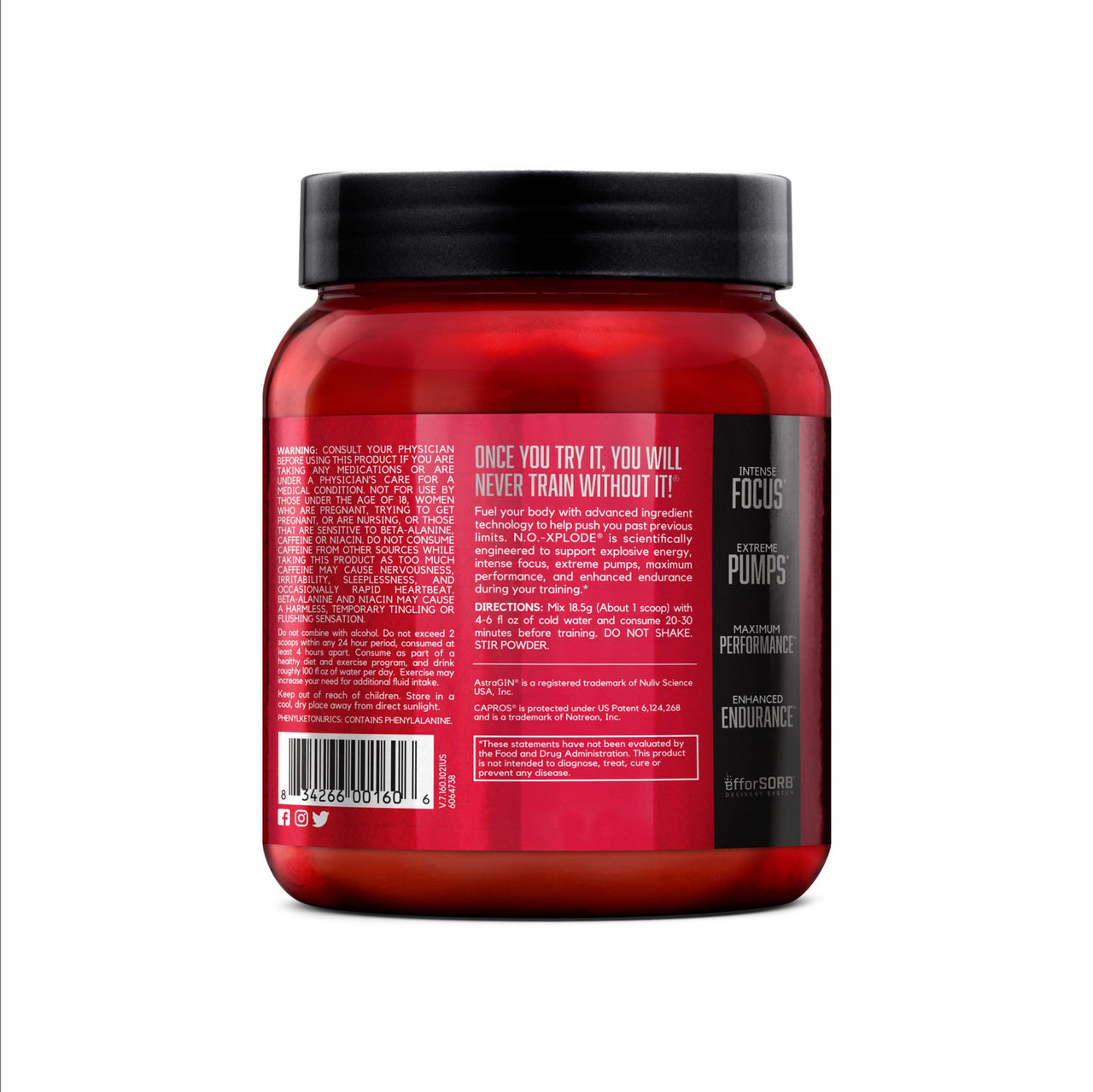 BSN N.O.-XPLODE Pre Workout Powder, Energy Supplement for Men and Women with Creatine and Beta-Alanine, Grape, 30 Servings, 1.2 Pound (Packaging May Vary)