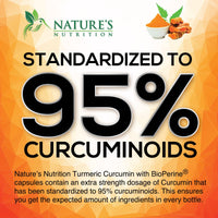 Thumbnail for Turmeric Curcumin Supplement 95% Curcuminoids - 1800mg Organic Turmeric Per Serving - BioPerine Black Pepper Extract for Best Absorption, Natural Joint Support, Non-GMO, Bottled in USA - 240 Capsules
