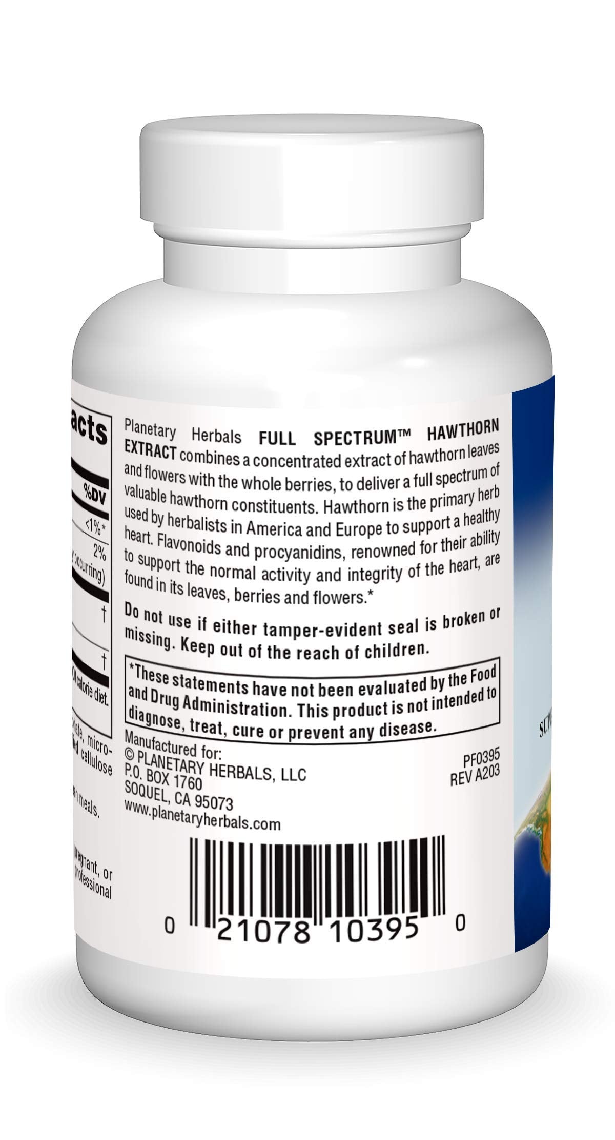 Planetary Herbals Full Spectrum Hawthorn Extract Tablets, 30 Count