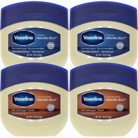 Thumbnail for Vaseline Original & Cocoa Butter Healing Jelly Travel-Size Variety 4-Pack – Rich Moisturizing Ointment, Skin Protectant for Soothing Cracked, Dry Skin, 1.75 Oz Ea