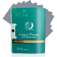 Thumbnail for Natural Face Oil Blotting Paper - Bamboo Charcoal 100 Counts, Easy Dispensing Oil Absorbing Sheets, Premium Handy Facial Blotting Papers - Face Skin Care or Beauty Make Up Must Have