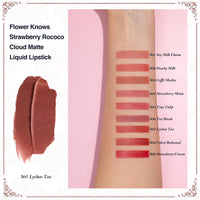 Thumbnail for Flower Knows Strawberry Rococo Cloud Lip Cream,Long Lasting Rosy Terracotta Matte Lipstick,Hydrating Lip Stain,Transfer & Smudge Proof Velvet Liquid Lipstick for Girl&Women,0.12 Fl Oz(S07 Lychee Tea)