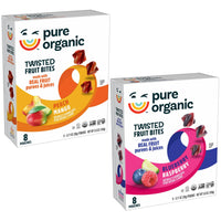 Thumbnail for Pure Organic Twisted Fruit Bites, Kids Snacks, Fruit Snacks, Variety Pack (16 Pouches)