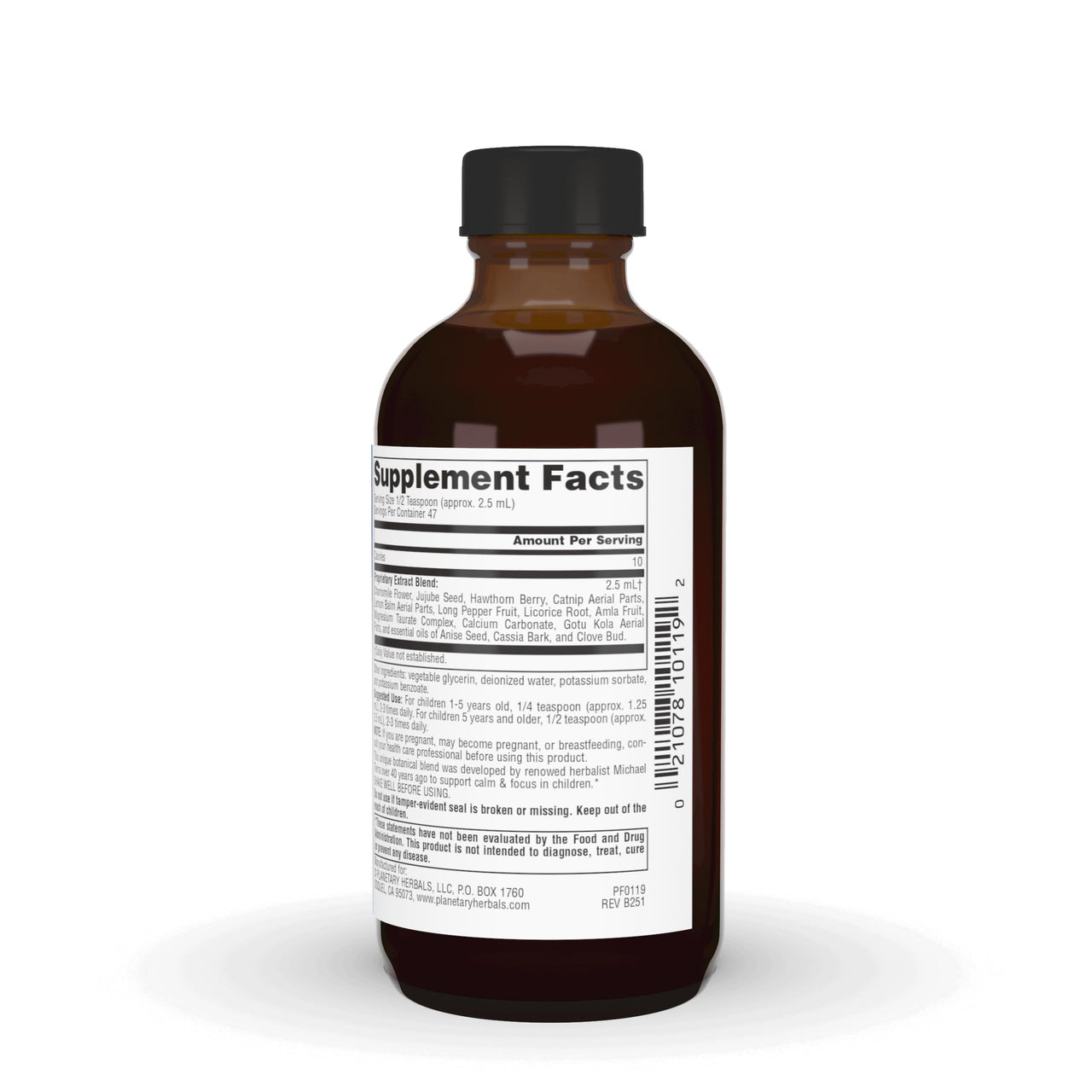 Planetary Herbals Calm Child Herbal Syrup - Includes Soothing Botanicals Chamomile, Lemon Balm, Catnip & More - 4oz