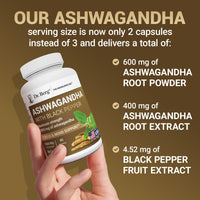 Thumbnail for Dr. Berg Ashwagandha Capsules 1000mg - Includes Ashwagandha Root with Black Pepper from Bioperine - Ashwagandha Supplements 90 Capsules