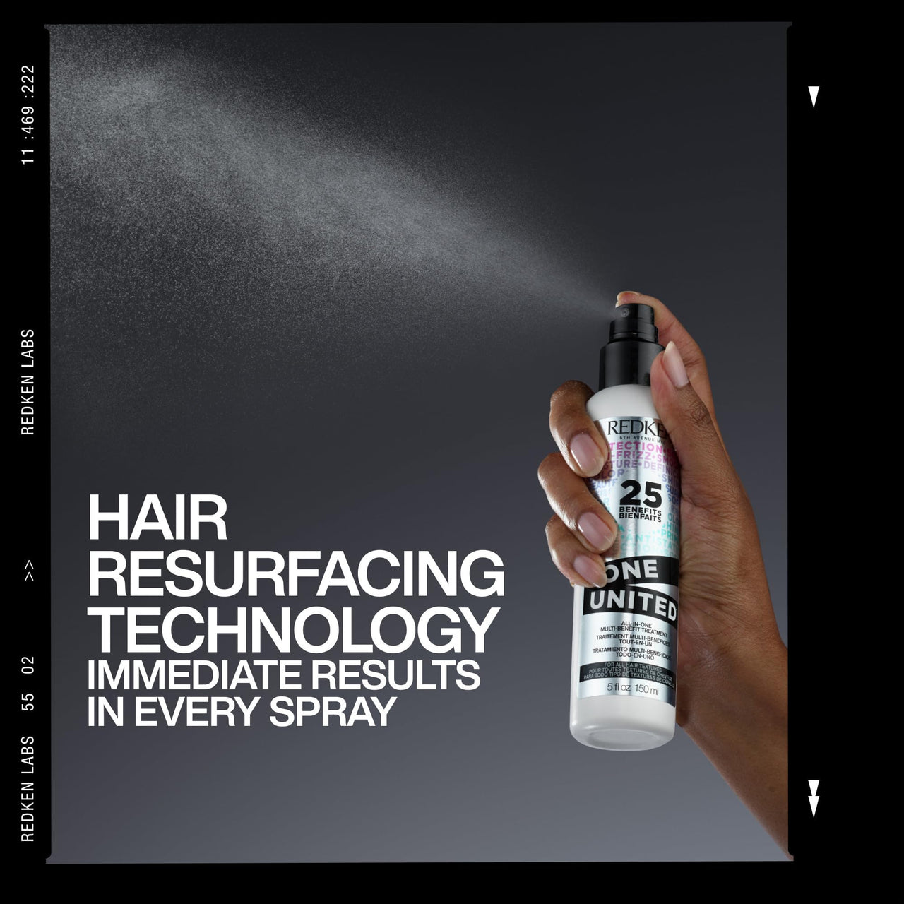 Redken One United All-In-One Leave In Conditioner - Multi-Benefit Leave In Treatment For All Hair Types, Heat Protectant and Detangler Spray, Paraben-Free, 13.5 Fl Oz