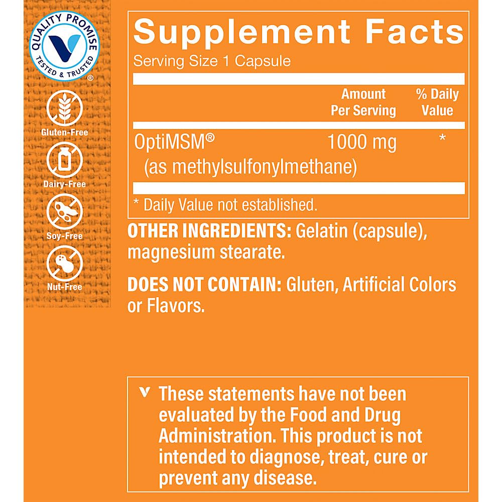 The Vitamin Shoppe MSM 1,000 (240 Capsules) (240 Capsules)