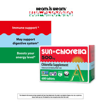 Thumbnail for Sun Chlorella 500mg Whole Body Wellness Green Algae Superfood Supplement - Immune Defense, Gut Health, Natural Purification, Energy Boost - Chlorophyll, B12, Iron, Protein - Non-GMO - 600 Tablets