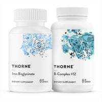 Thumbnail for THORNE - Nutrient Essentials Duo - Iron Bisglycinate & B-Complex #12 for Energy Support and Blood Building - 60 Servings