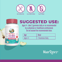 Thumbnail for MaryRuth Organics Gummies Sugar Free Made with Irish Sea Moss for Gut Health and Immune Support Formulated for Adults and Kids Ages 4+ Vegan Non-GMO Gluten Free | 60 Count