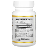 Thumbnail for California Gold Nutrition L-Theanine, Featuring AlphaWave, 100 mg, 30 Veggie Capsules