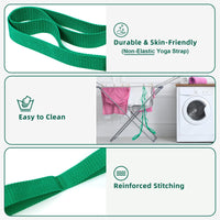 Thumbnail for Abiarst Stretching Strap Yoga Straps for Physical Therapy, 10 Loops Non-Elastic Stretch Band for Pilates, Flexibility, Exercise and Gymnastics (Green)