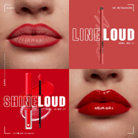 Thumbnail for NYX PROFESSIONAL MAKEUP Line Loud Lip Liner, Longwear and Pigmented Lip Pencil with Jojoba Oil & Vitamin E - Rebel Red (Warm Red)