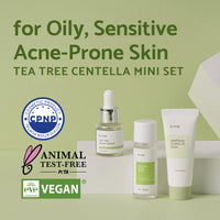 Thumbnail for iUNIK Centella Mini Set Travel-Friendly Skincare Set Ultra calming and hydrating for sensitive skin - Tea Tree Relief Toner,Serum, Centella Calming Gel Cream